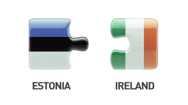 Estonia Ireland  Puzzle Concept — Stock Photo, Image