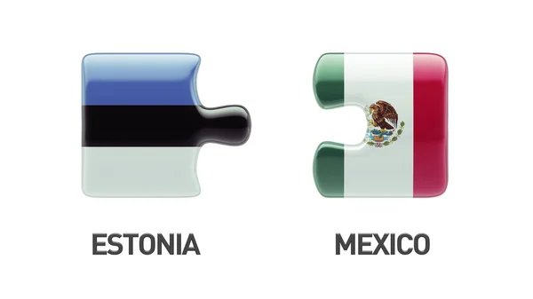 Estónia México Puzzle Concept — Fotografia de Stock