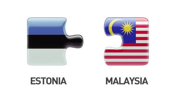 Estonia Malesia Puzzle Concept — Foto Stock