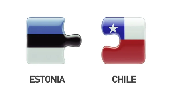 Estonia Chile  Puzzle Concept — Stock Photo, Image