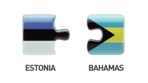 Estónia Bahamas Puzzle Concept — Fotografia de Stock