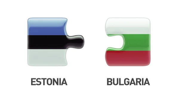 Estonia Bułgaria logiczne pojęcia — Zdjęcie stockowe