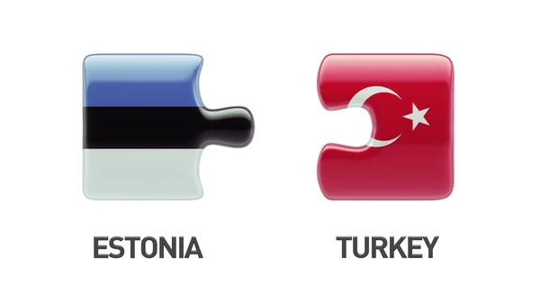 Estónia Turquia Puzzle Concept — Fotografia de Stock