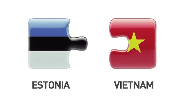 Estonia Vietnam  Puzzle Concept — Stock Photo, Image