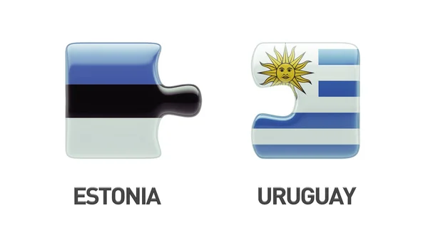 Estonie Uruguay Puzzle Concept — Photo
