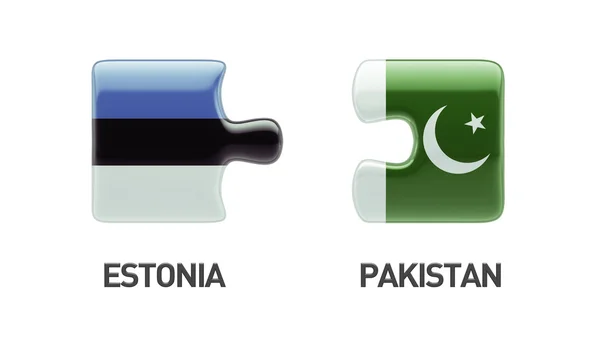 Estonia Pakistan  Puzzle Concept — Stock Photo, Image