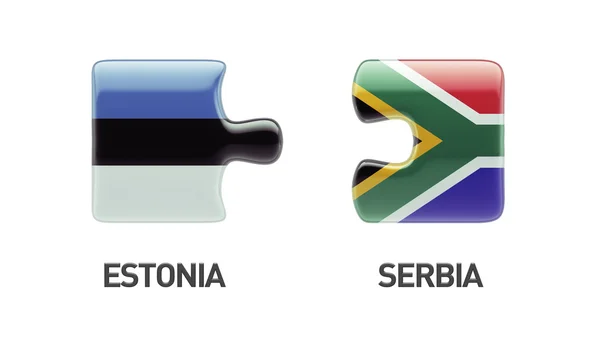 Estonia South Africa  Puzzle Concept — Stock Photo, Image