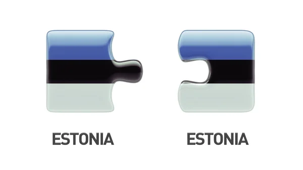 爱沙尼亚拼图概念 — 图库照片