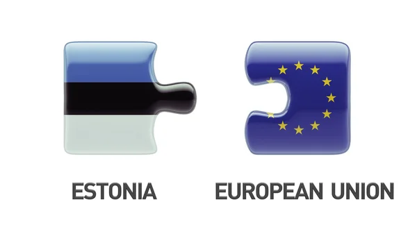 Europese Unie Estland puzzel Concept — Stockfoto