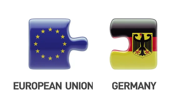 Unión Europea Alemania Puzzle Concepto —  Fotos de Stock