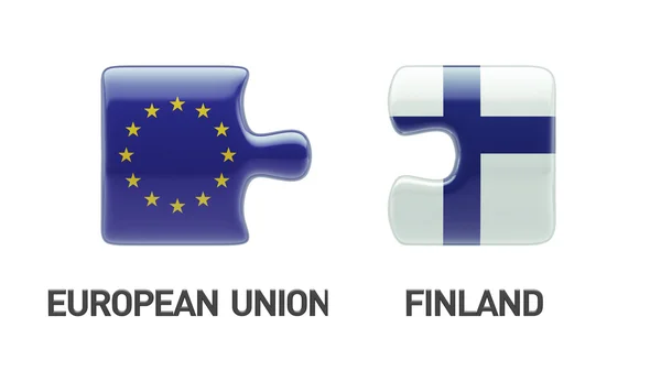 Europese Unie Finland puzzel Concept — Stockfoto