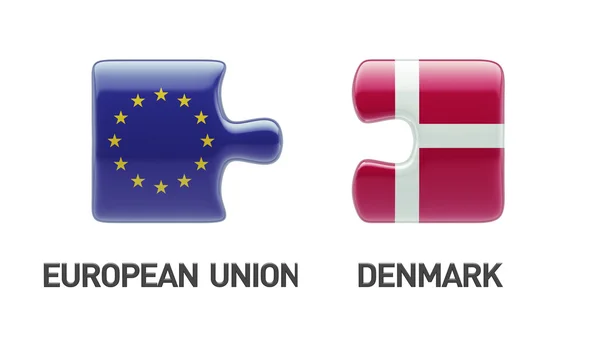 Unione europea Danimarca Puzzle Concept — Foto Stock