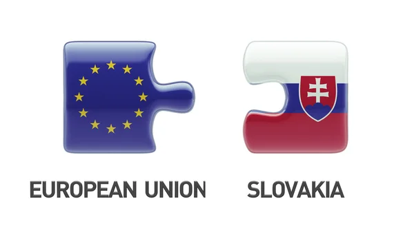 欧州連合スロバキア パズル コンセプト — ストック写真