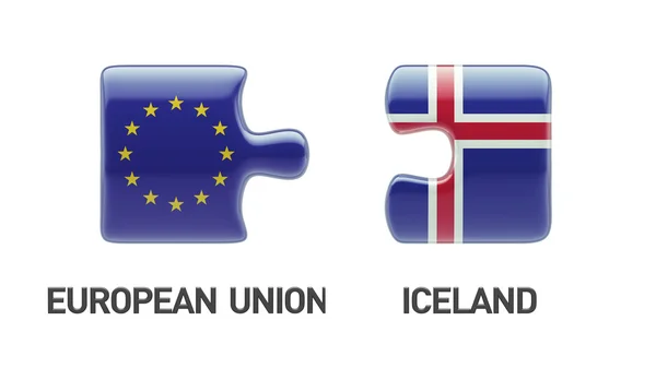 Europäische Union Island Puzzle-Konzept — Stockfoto