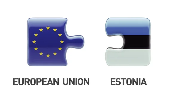 Unión Europea Estonia Puzzle Concept — Foto de Stock