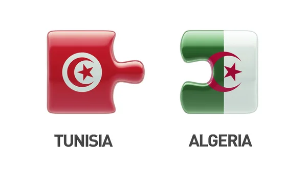 Concetto di Puzzle di Algeria Tunisia — Foto Stock