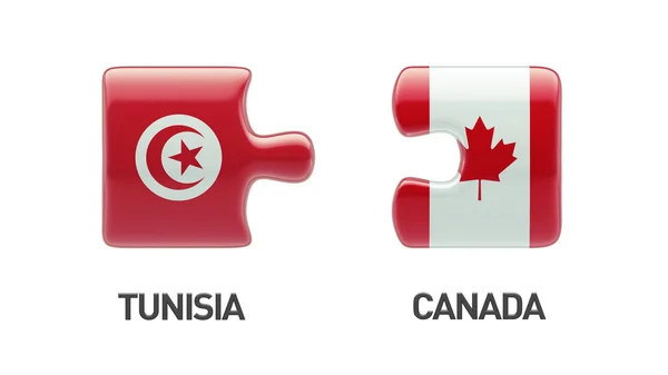 Tunus Kanada bulmaca kavramı — Stok fotoğraf