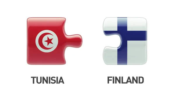 Tunesië Finland puzzel Concept — Stockfoto