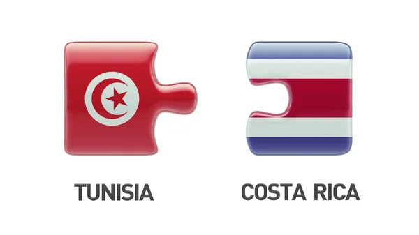 Tunis Costa Rica Puzzle-Konzept — Stockfoto