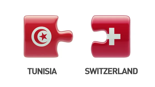 Koncepcja logiczne Szwajcaria Tunezja — Zdjęcie stockowe