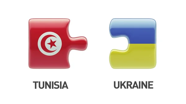 Tunus Ukrayna bulmaca kavramı — Stok fotoğraf