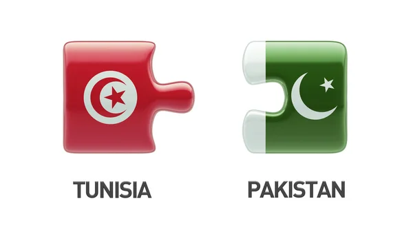 Concetto di Puzzle Pakistan Tunisia — Foto Stock