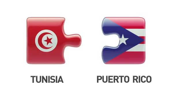 Tunézia Puerto Rico nehézség koncepció — Stock Fotó