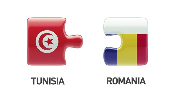 Tunezja Rumunii logiczne pojęcia — Zdjęcie stockowe