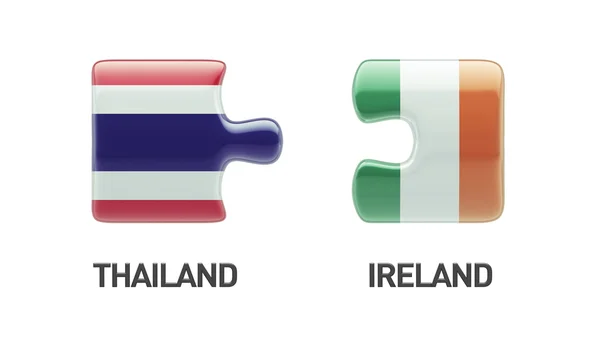 Tailandia Irlanda Puzzle Concepto — Foto de Stock