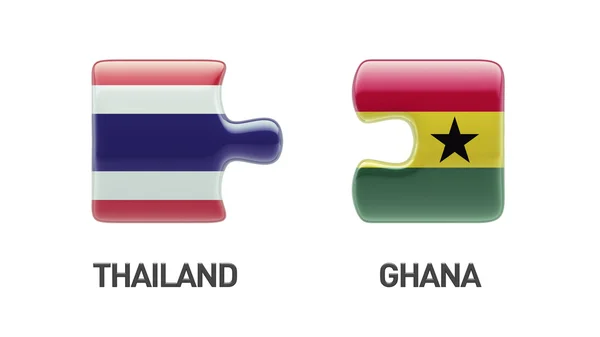 Thailandia Ghana Puzzle Concept — Foto Stock