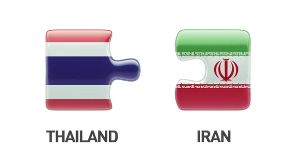 Thailandia Iran Puzzle Concept — Foto Stock