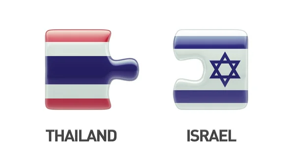 Thailand Israel  Puzzle Concept — Stock Photo, Image