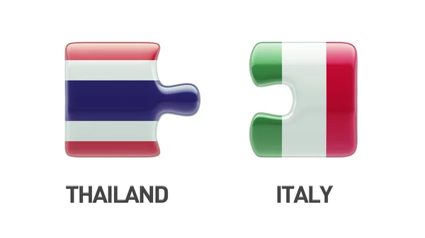 Tailandia Italia Puzzle Concepto — Foto de Stock