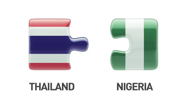 Tailandia Nigeria Puzzle Concepto —  Fotos de Stock