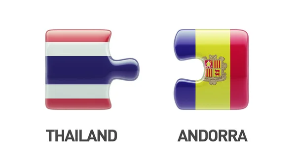 Thailandia Andorra Puzzle Concept — Foto Stock