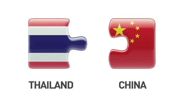 Thailand China Puzzle-Konzept — Stockfoto