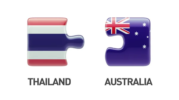 Thailandia Australia Puzzle Concept — Foto Stock