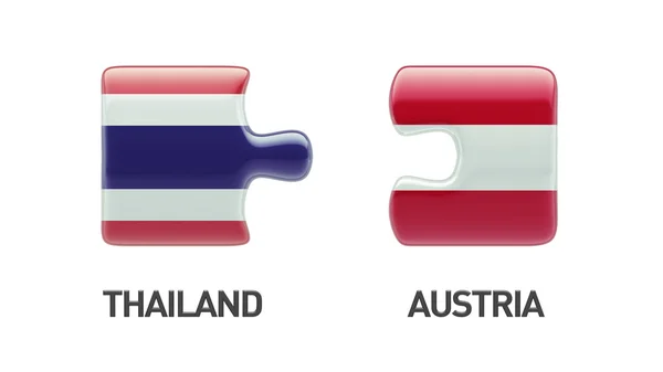 Thailandia Austria Puzzle Concept — Foto Stock