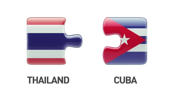 Thailand Cuba puzzel Concept — Stockfoto