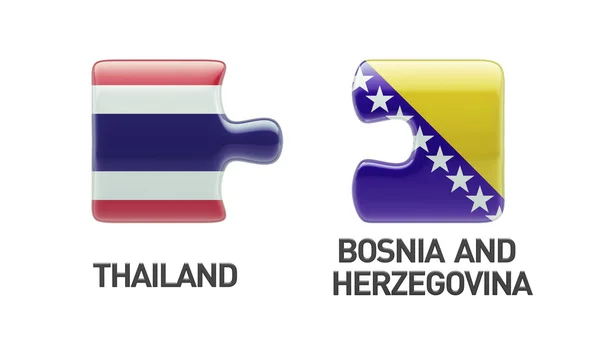 Tajlandia Bośni i Hercegowiny logiczne pojęcia — Zdjęcie stockowe