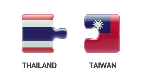 Thailand Taiwan Puzzle-Konzept — Stockfoto