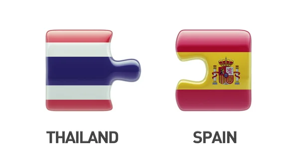 Thailand Spanje puzzel Concept — Stockfoto