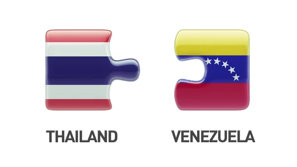 Tajlandia Wenezuela logiczne pojęcia — Zdjęcie stockowe