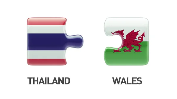 Thailand Wales puzzel Concept — Stockfoto