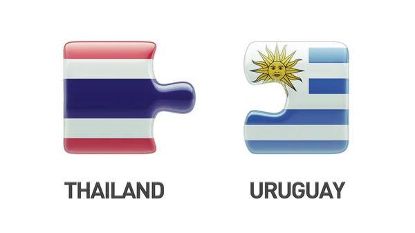 Thailand Uruguay puzzel Concept — Stockfoto