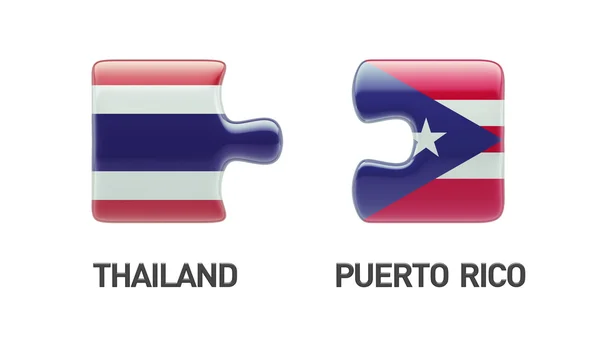 Thaiföld Puerto Rico nehézség koncepció — Stock Fotó