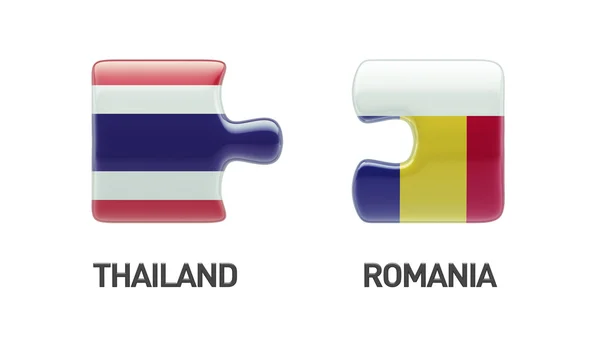 Tailandia Rumania Puzzle Concepto — Foto de Stock