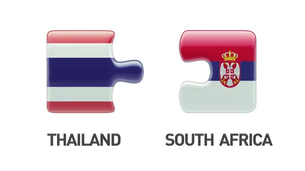 Tailandia Serbia Puzzle Concepto — Foto de Stock