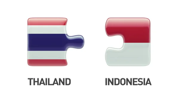 Tailandia Indonesia Puzzle Concepto — Foto de Stock