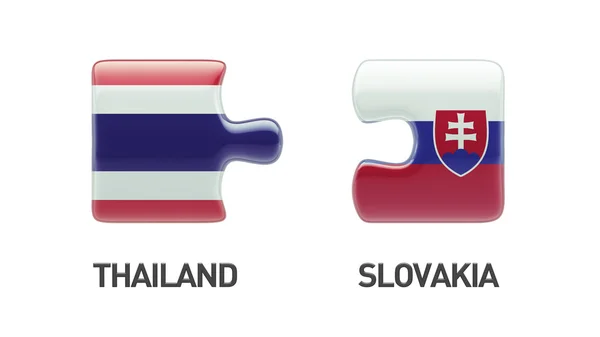 Thaiföld Szlovákia nehézség koncepció — Stock Fotó
